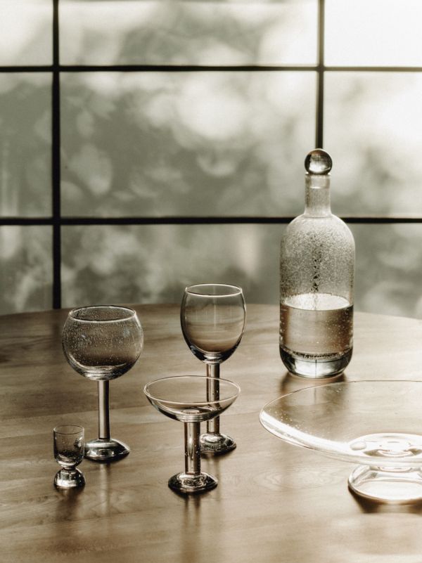 Browns Louise Roe White Bubble Glass Tall Carafe | Browns Vases