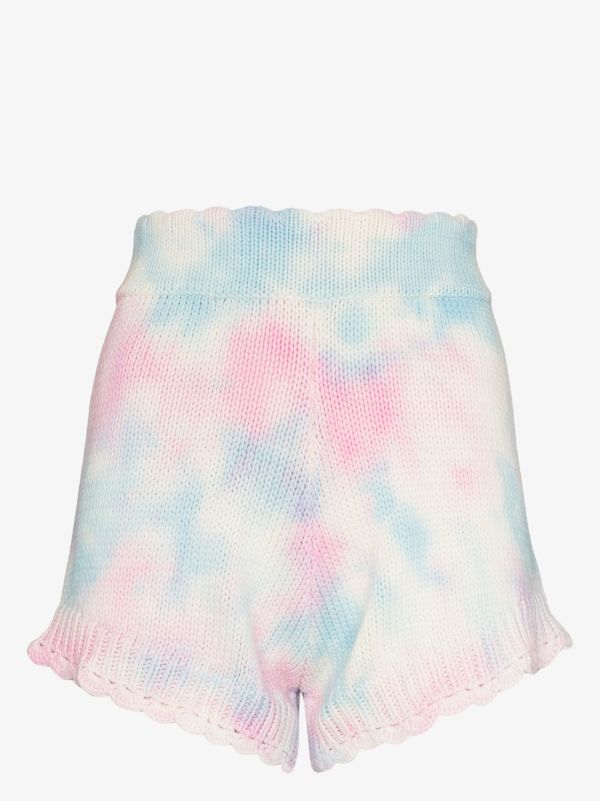 browns LoveShackFancy Karissa Tie-Dye Knitted Shorts | Browns Short & Mini Shorts