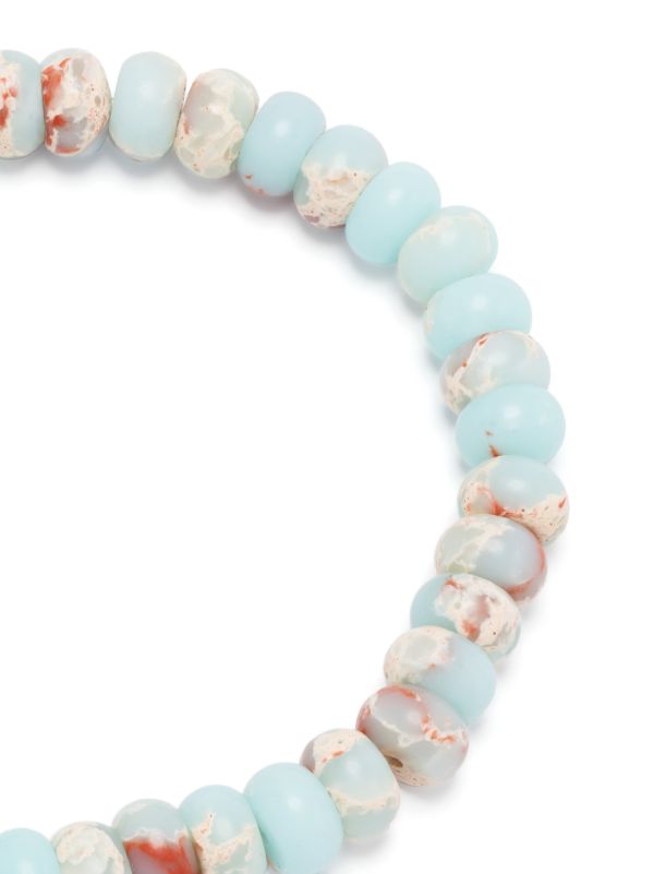 Browns LUIS MORAIS 14K Yellow Gold 2 Hexagon Gemstone Beaded Bracelet | Browns Bracelets