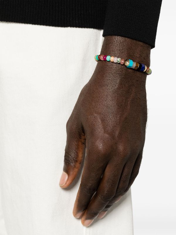 Browns LUIS MORAIS 14K Yellow Gold 5 Hexagon Gemstone Beaded Bracelet | Browns Bracelets