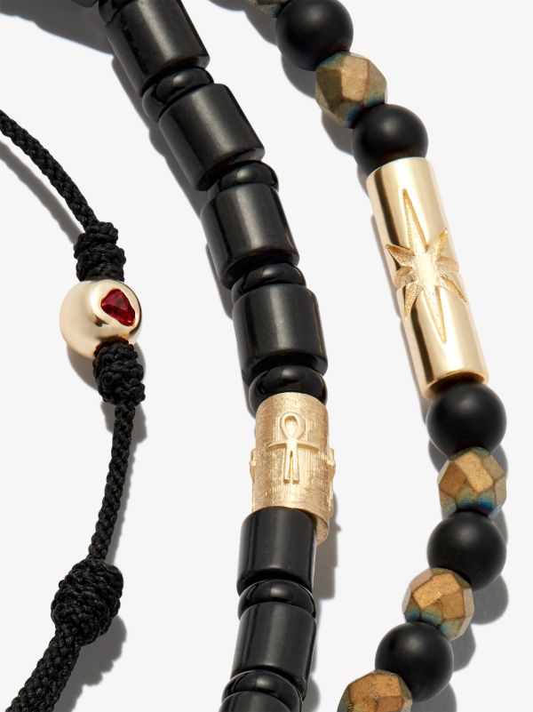 Browns LUIS MORAIS 14K Yellow Gold Beaded Bracelet Set | Browns Bracelets