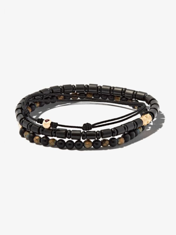 browns LUIS MORAIS 14K yellow gold beaded bracelet set | Browns Bracelets