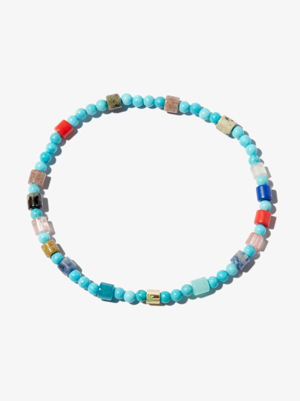 Browns LUIS MORAIS 14K Yellow Gold Evil Eye Beaded Bracelet | Browns Bracelets