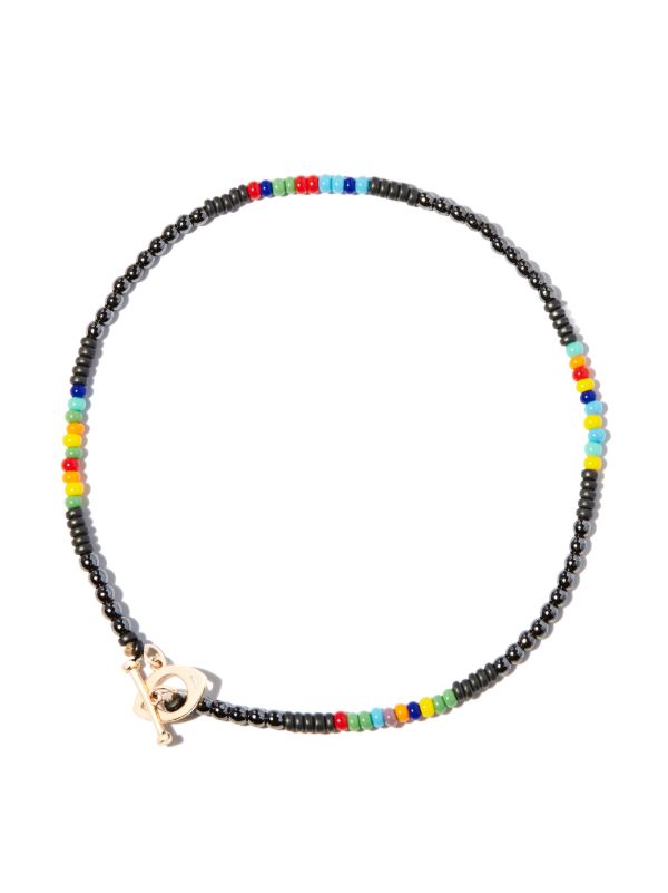 Browns LUIS MORAIS 14K Yellow Gold Evil Eye Beaded Bracelet | Browns Bracelets