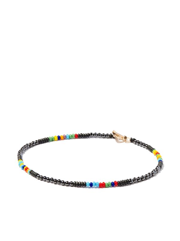 browns LUIS MORAIS 14K yellow gold evil eye beaded bracelet | Browns Bracelets