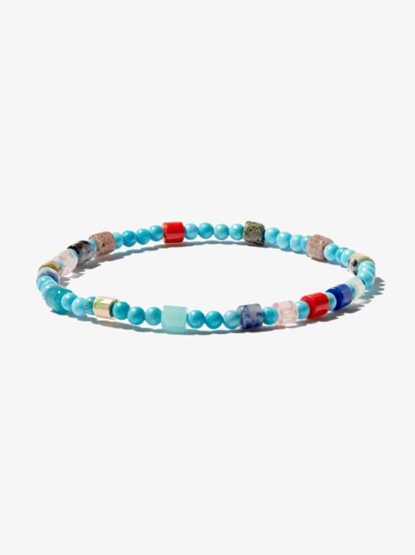 browns LUIS MORAIS 14K yellow gold Evil Eye beaded bracelet | Browns Bracelets