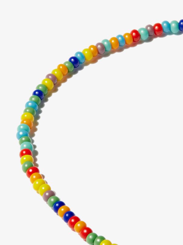 Browns LUIS MORAIS 14K Yellow Gold Evil Eye Rainbow Beaded Necklace | Browns Bracelets