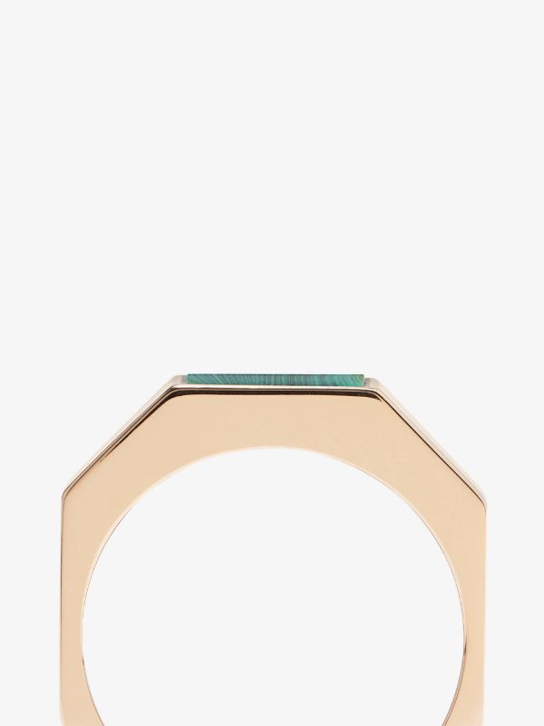Browns LUIS MORAIS 14K Yellow Gold Gemstone Geo Malachite Ring | Browns Rings