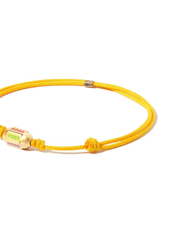Browns LUIS MORAIS 14K Yellow Gold Good Vibes Cord Bracelet | Browns Bracelets