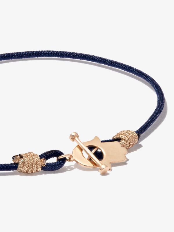 Browns LUIS MORAIS 14K Yellow Gold Hamsa Beaded Cord Bracelet | Browns Bracelets