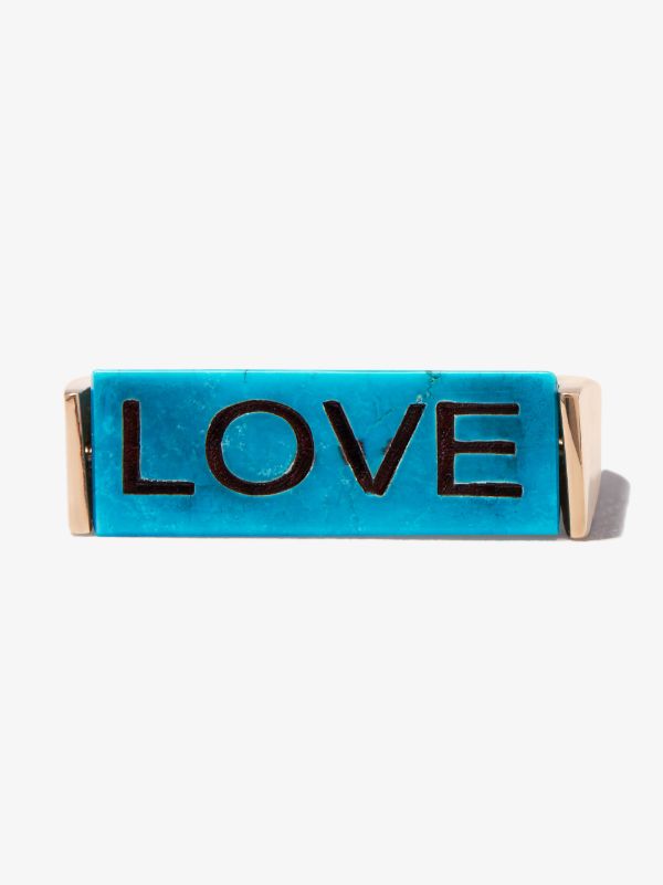 Browns LUIS MORAIS 14K Yellow Gold Love Turquoise Ring | Browns Rings