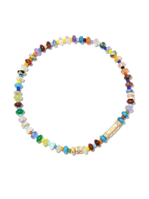 Browns LUIS MORAIS 14K Yellow Gold Moon Star Beaded Bracelet | Browns Bracelets