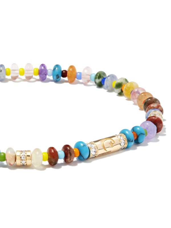 Browns LUIS MORAIS 14K Yellow Gold Moon Star Beaded Bracelet | Browns Bracelets