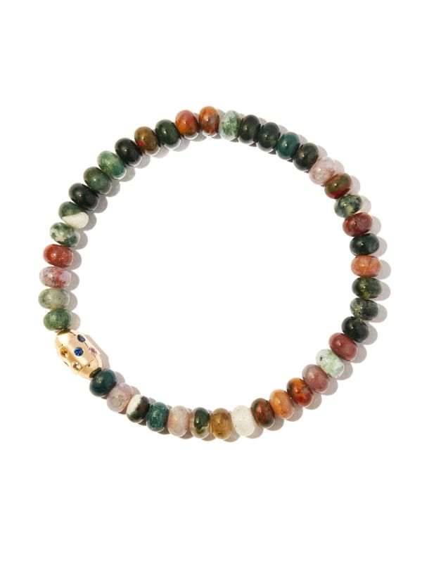 browns LUIS MORAIS 14K Yellow Gold Rainbow Sapphire Bolt Beaded Bracelet | Browns Bracelets