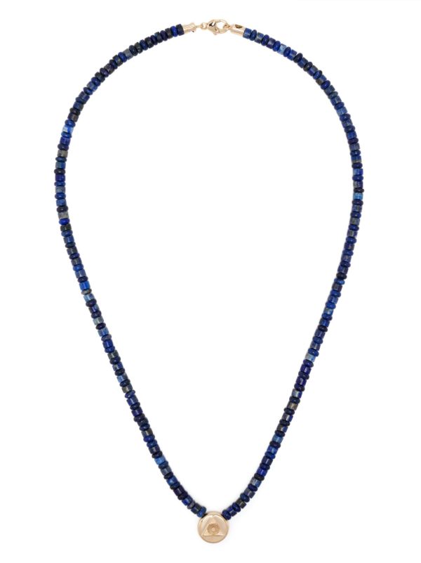 Browns LUIS MORAIS 14K Yellow Gold Shield Lapis Lazuli Necklace | Browns Necklaces
