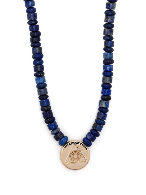 browns LUIS MORAIS 14K yellow gold Shield lapis lazuli necklace | Browns Necklaces