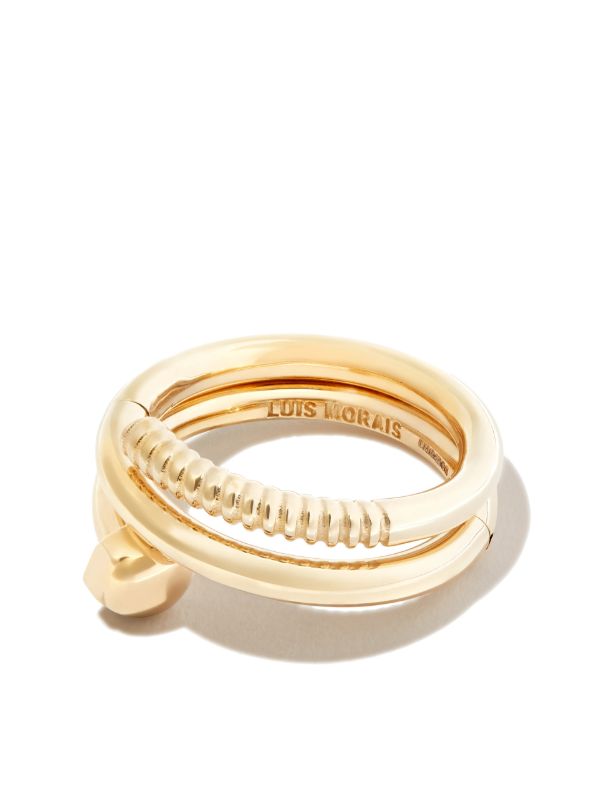 browns LUIS MORAIS 14K Yellow Gold Short Screw Serpentine Ring | Browns Rings