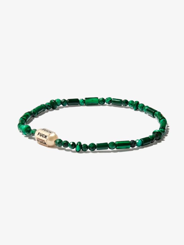 browns LUIS MORAIS 14K yellow gold slogan beaded bracelet | Browns Bracelets