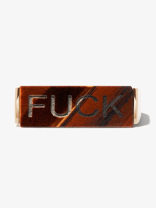 Browns LUIS MORAIS 14K Yellow Gold Slogan Tiger's Eye Ring | Browns Rings
