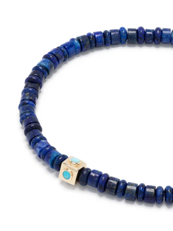 Browns LUIS MORAIS 14K Yellow Gold Small Lego Cube Beaded Bracelet | Browns Bracelets