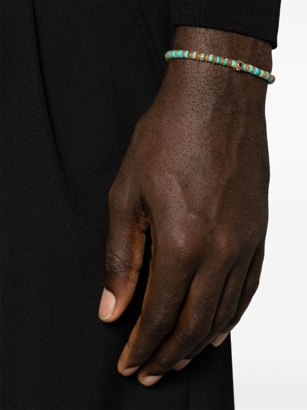 Browns LUIS MORAIS 14K Yellow Gold Small Lego Cube Beaded Bracelet | Browns Bracelets