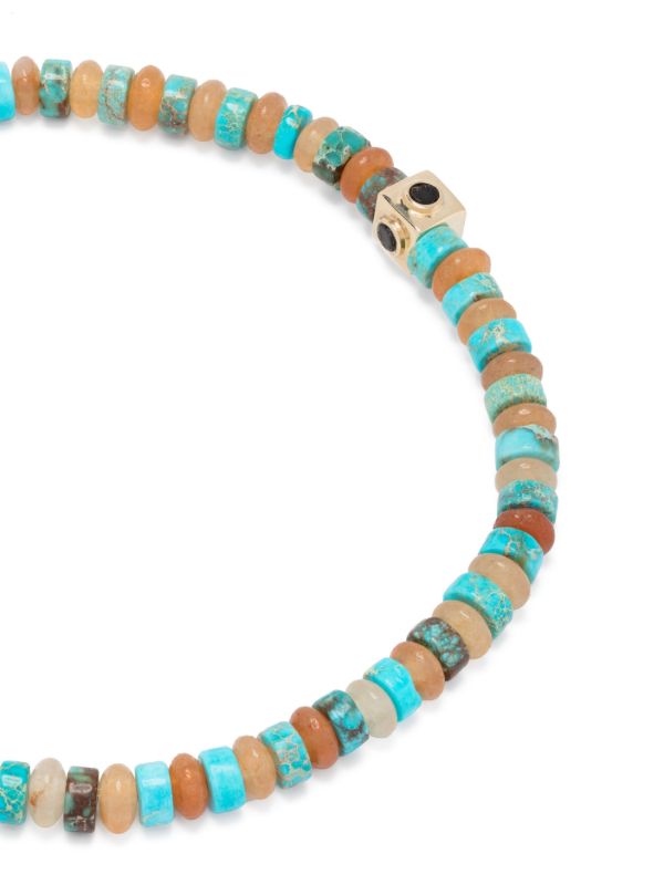 Browns LUIS MORAIS 14K Yellow Gold Small Lego Cube Beaded Bracelet | Browns Bracelets