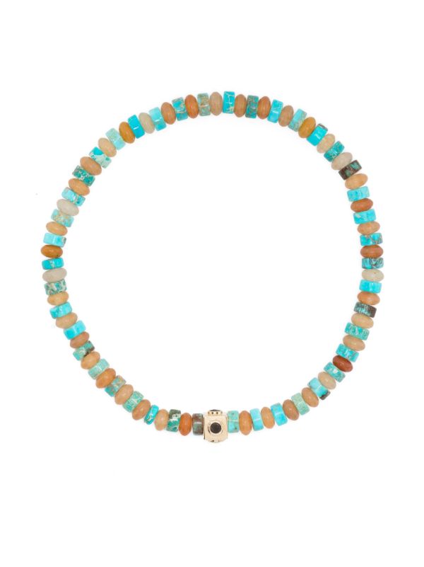 browns LUIS MORAIS 14K Yellow Gold Small Lego Cube Beaded Bracelet | Browns Bracelets