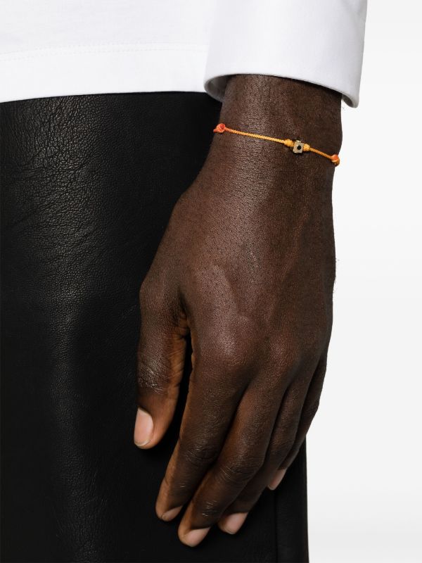 Browns LUIS MORAIS 14K Yellow Gold Small Lego Cube Quartz Cord Bracelet | Browns Bracelets
