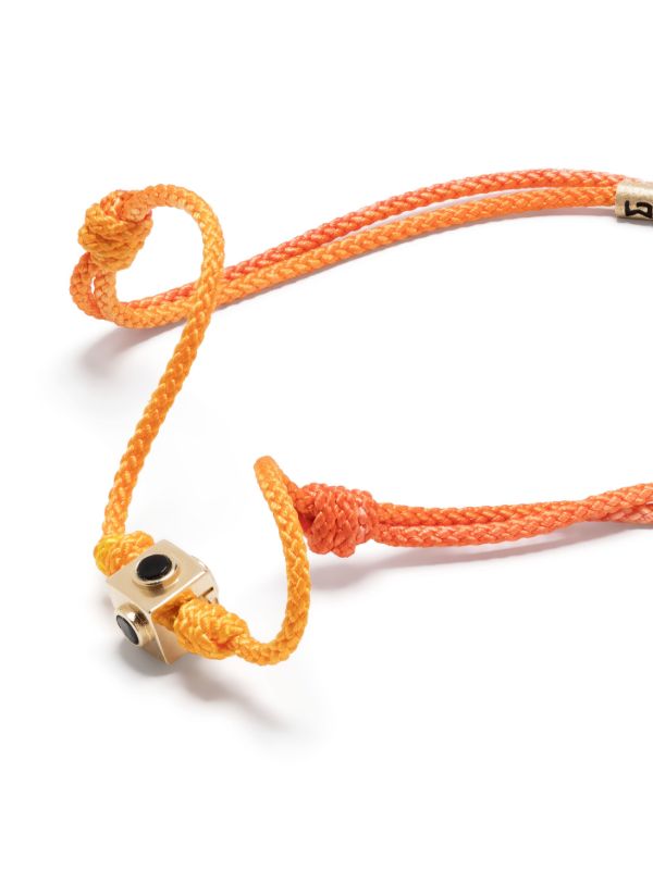 Browns LUIS MORAIS 14K Yellow Gold Small Lego Cube Quartz Cord Bracelet | Browns Bracelets