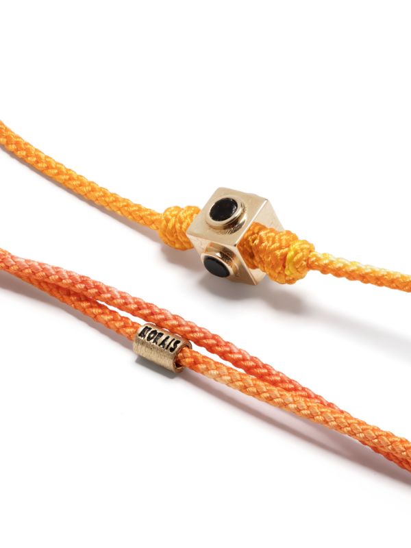 Browns LUIS MORAIS 14K Yellow Gold Small Lego Cube Quartz Cord Bracelet | Browns Bracelets