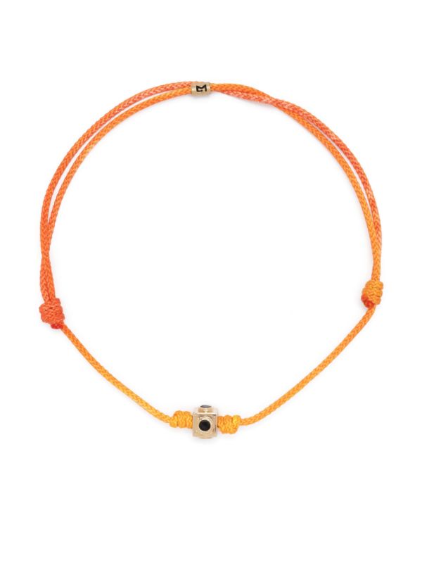 browns LUIS MORAIS 14K Yellow Gold Small Lego Cube Quartz Cord Bracelet | Browns Bracelets