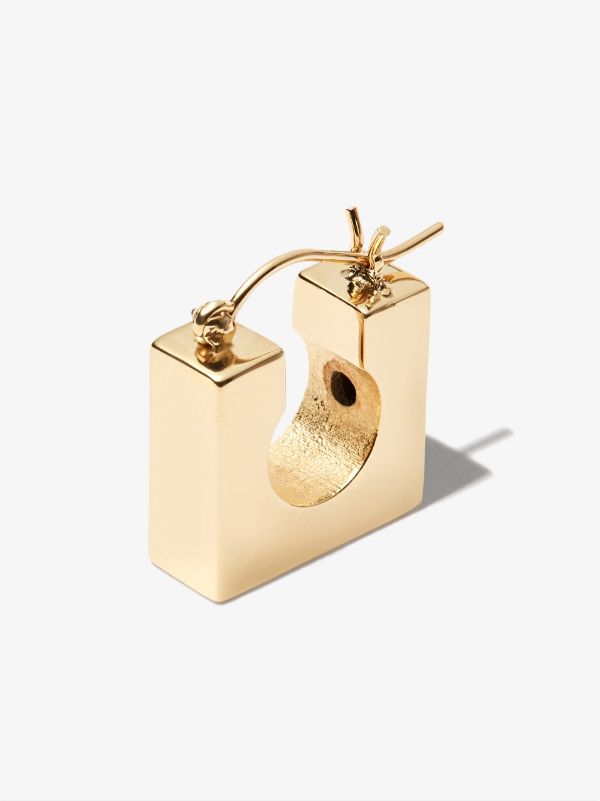 browns LUIS MORAIS 14K yellow gold square huggie earring | Browns Earrings