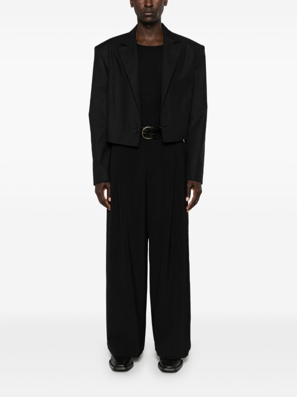 Browns LỰU ĐẠN Black Slashed Cropped Blazer | Browns Blazers