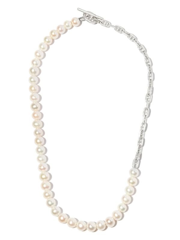 Browns M.Cohen Silver-tone Perla Marinia Pearl Chain Necklace | Browns Necklaces