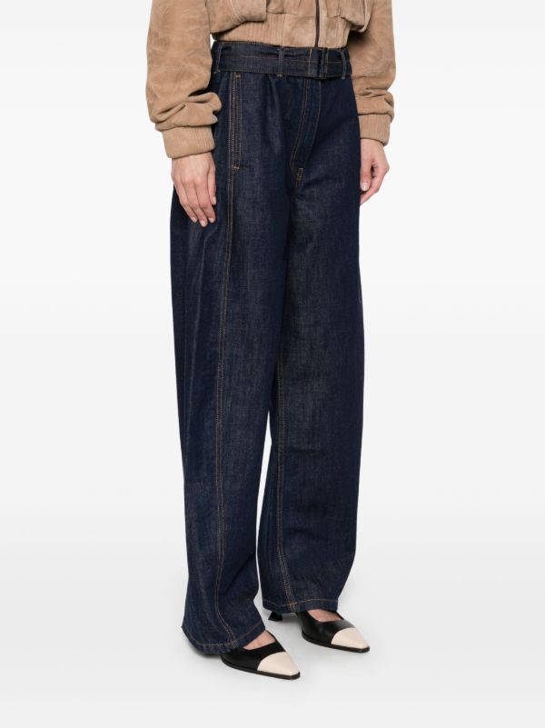 Browns Magda Butrym Belted Wide-Leg Jeans | Browns Wide-Leg Jeans