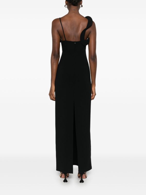 Browns Magda Butrym Ruffle Appliqué Long Dress | Browns Cocktail & Party Dresses