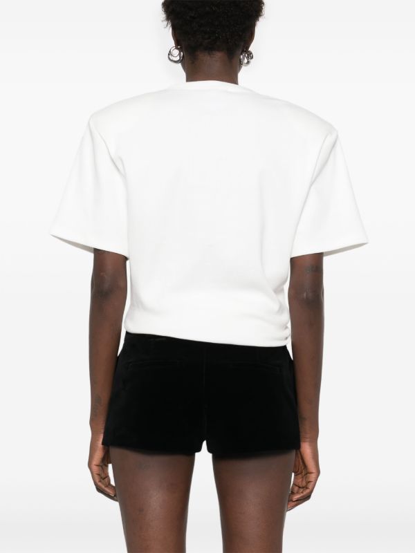 Browns Magda Butrym White Knot-Detail T-Shirt | Browns T-Shirts & Jersey Shirts