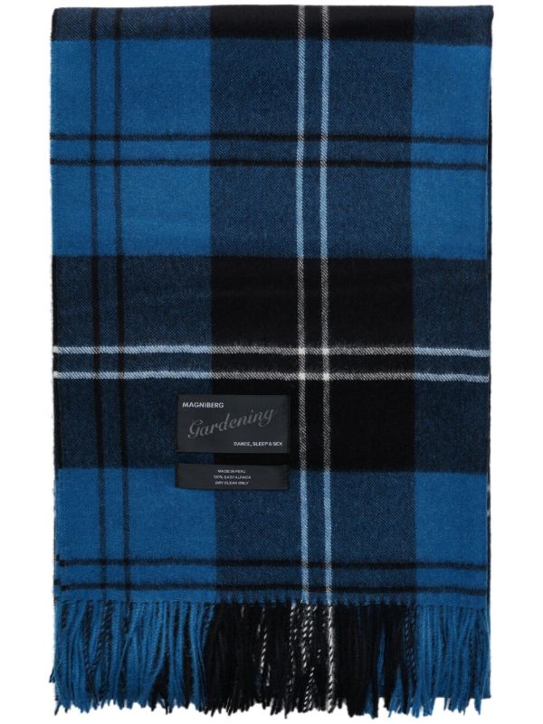 browns Magniberg Blue Tartan Wool Blanket | Browns Blankets & Throws