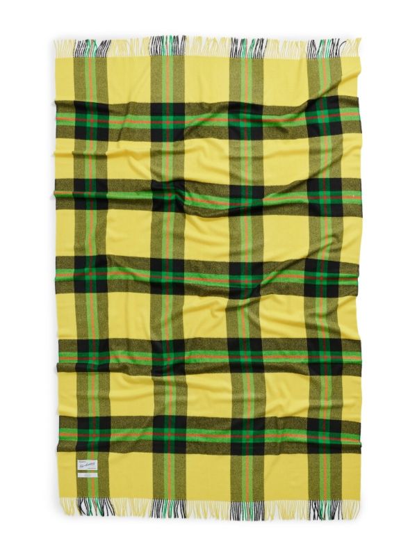 Browns Magniberg Yellow Tartan Wool Blanket | Browns Blankets & Throws