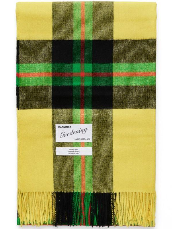 browns Magniberg Yellow Tartan Wool Blanket | Browns Blankets & Throws