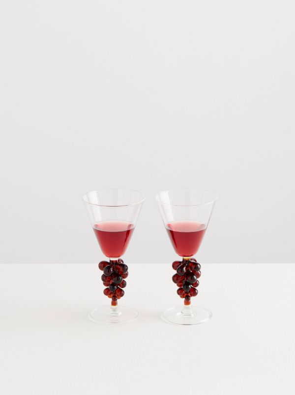Browns Maison Balzac Clear Grapes Wine Glasses Set | Browns Glassware