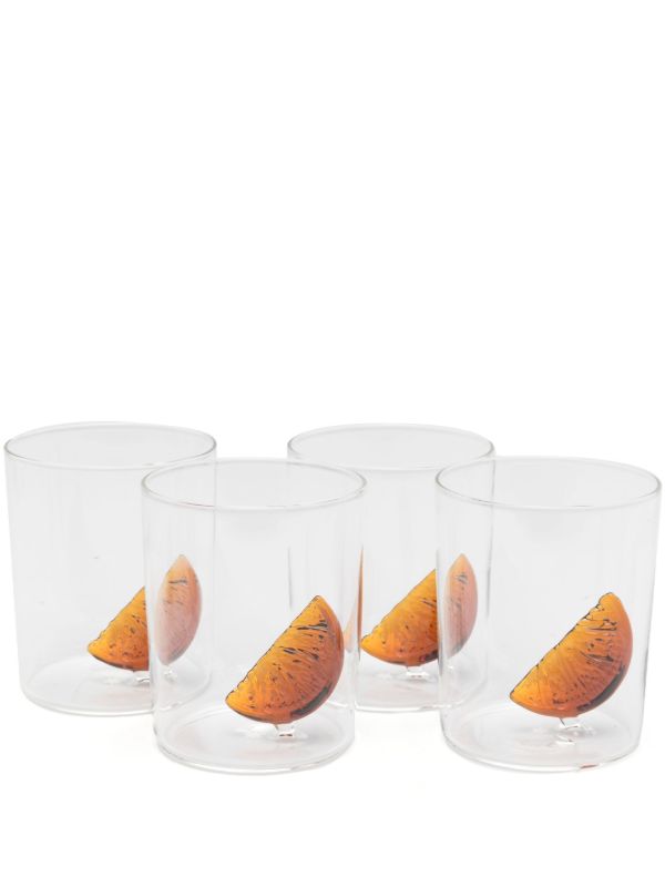 browns Maison Balzac Clear Orange-Slice Glass Set | Browns Cups & Tea Sets