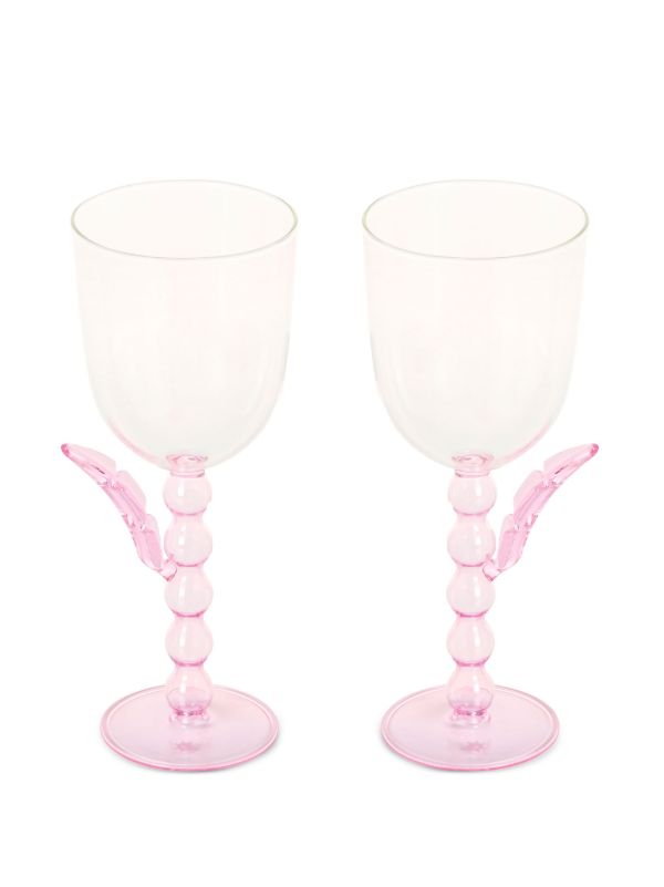 Browns Maison Balzac Clear Palmier Wine Glasses Set | Browns Glassware