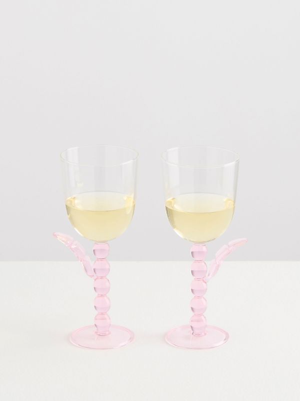 Browns Maison Balzac Clear Palmier Wine Glasses Set | Browns Glassware