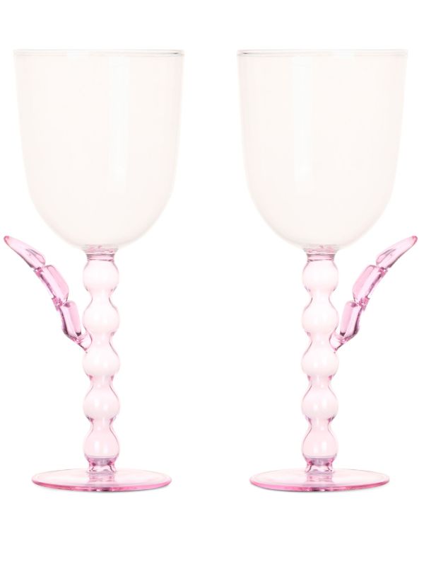 browns Maison Balzac Clear Palmier Wine Glasses Set | Browns Glassware