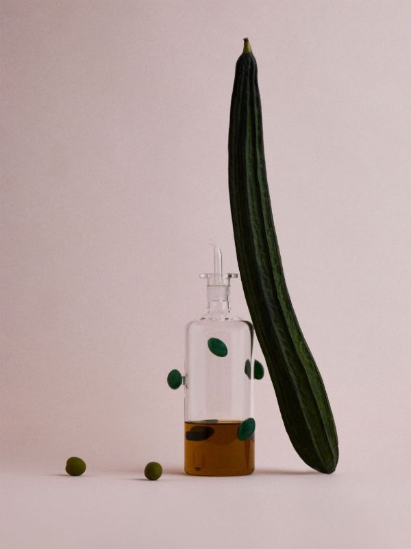 Browns Maison Balzac Clear The Olive Glass Bottle | Browns Kitchen Accessories