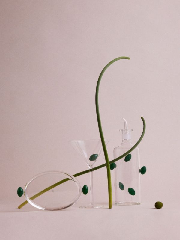 Browns Maison Balzac Clear The Olive Glass Bottle | Browns Kitchen Accessories