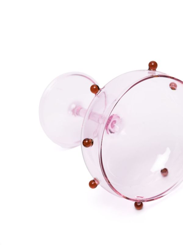 Browns Maison Balzac Pink And Amber Red Pomponette Glass Set | Browns Glassware