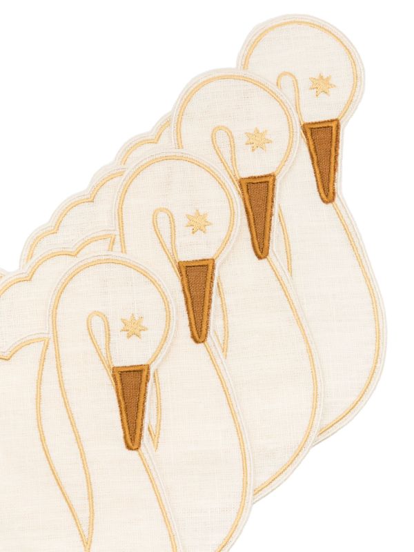 Browns Maison Balzac Swan Napkins (set Of Four) | Browns Table Linen