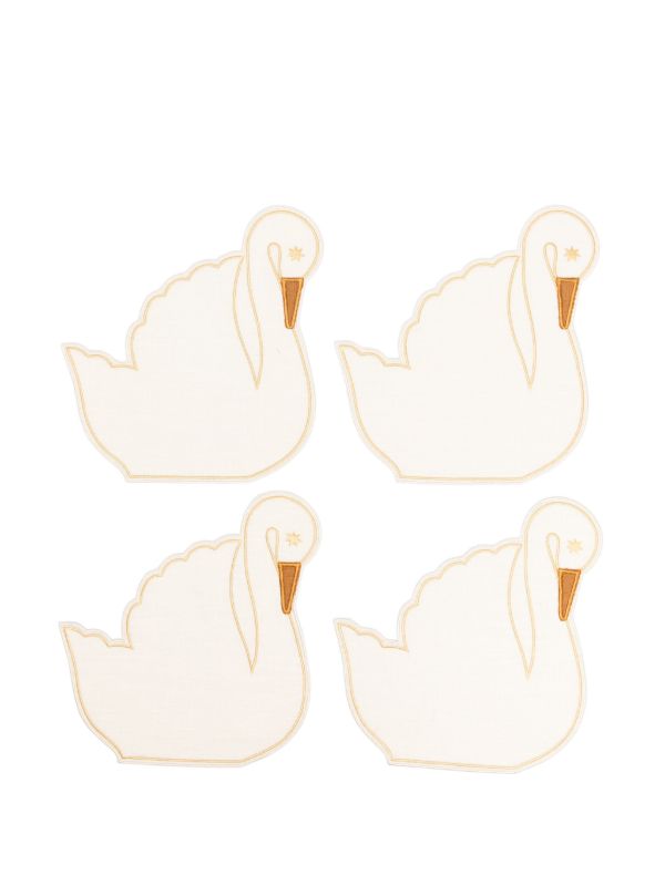 browns Maison Balzac Swan napkins (set of four) | Browns Table Linen